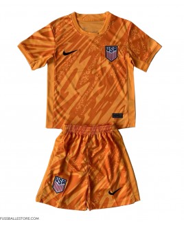 Günstige Vereinigte Staaten Torwart Auswärts Trikotsatzt Kinder Copa America 2024 Kurzarm (+ Kurze Hosen)